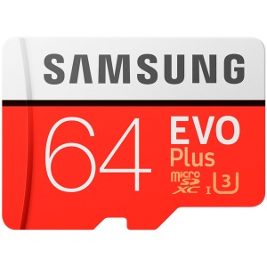 Samsung microSDXC EVO+ UHS-I U3 64GB Class10 (MB-MC64GA/RU)