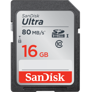 SanDisk Ultra SDHC 16Gb Class 10 UHS-I 80MB/s