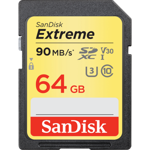 SanDisk Extreme SDXC UHS Class 3 V30 90MB/s 64GB
